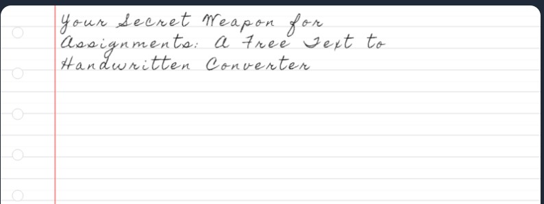 An illustration of typed text magically turning into handwriting on a piece of paper
